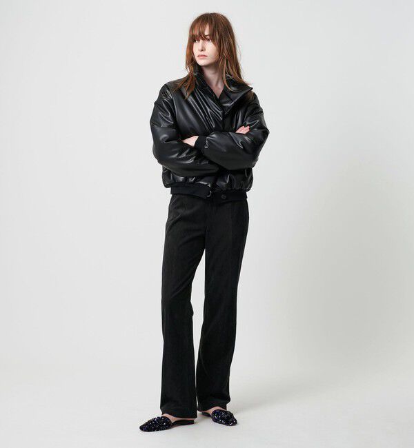 ATTISESSION「＜ATTISESSION＞スエードライク ストレート パンツ」|チノ|