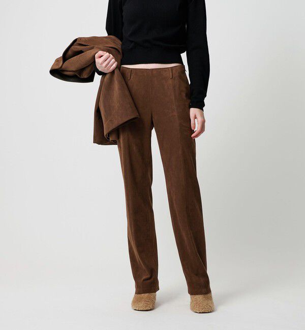 ATTISESSION「＜ATTISESSION＞スエードライク ストレート パンツ」|チノ|