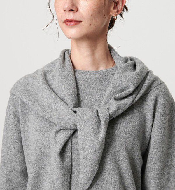 BEAUTY&YOUTH UNITED ARROWS「ウールカシミヤ クルーネックニット＆ストール ウォッシャブル」|ニット・セーター|
