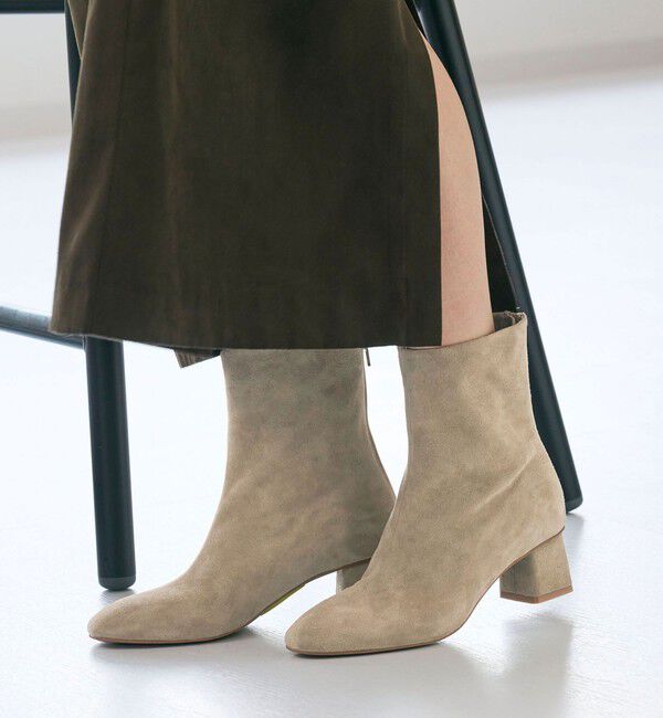 BEAUTY&YOUTH UNITED ARROWS「レザー バックジップ ブーツ」|ショートブーツ|BEIGE