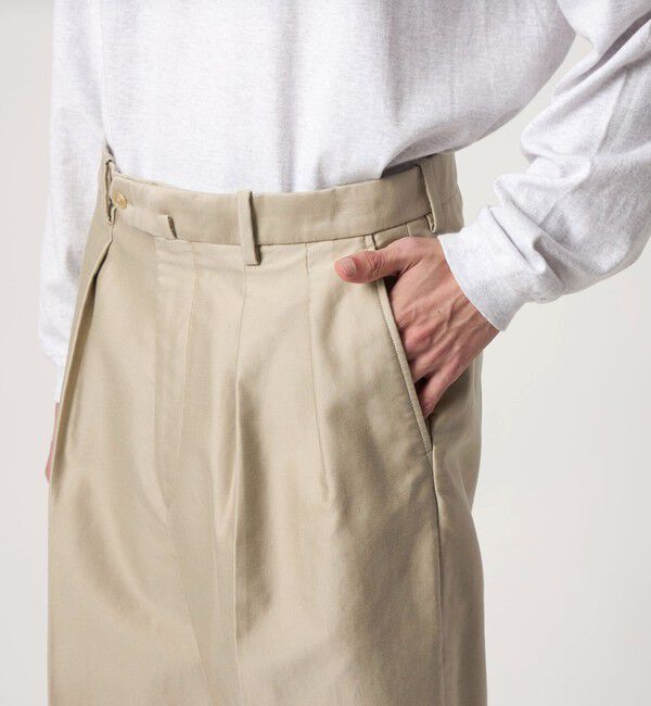 STEVEN ALAN「＜Steven Alan＞ カベ モールスキン インツープリーツ ドレス トラウザーズ」|チノ|