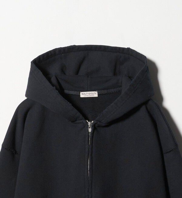 BEAUTY&YOUTH UNITED ARROWS「クラッシュ スウェット ジップ フーディ」|パーカー|