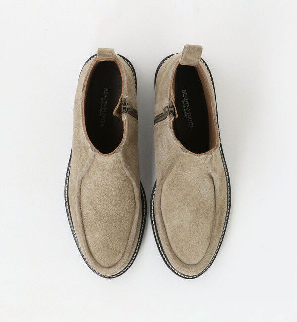 BEAUTY&YOUTH UNITED ARROWS「スエード Uチップ ショートブーツ」|ロングブーツ|
