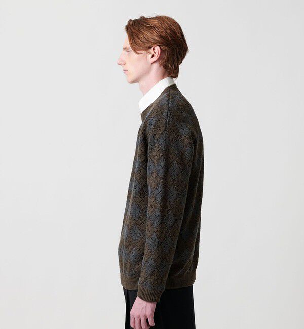 BEAUTY&YOUTH UNITED ARROWS「ロンバス パターン クルーネック ニット ウォッシャブル」|ニット・セーター|