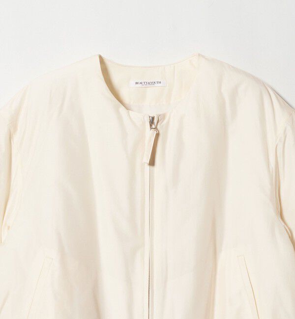 BEAUTY&YOUTH UNITED ARROWS「ポリエステルブレンド ノーカラーバルーンジップブルゾン」|ブルゾン・スタジャン|