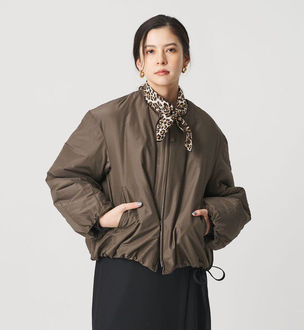 BEAUTY&YOUTH UNITED ARROWS「ポリエステルブレンド ノーカラーバルーンジップブルゾン」|ブルゾン・スタジャン|