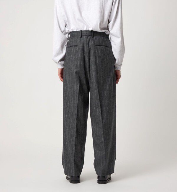 STEVEN ALAN「＜Steven Alan＞ ウール フラノ インツープリーツ ドレス トラウザーズ」|スラックス|