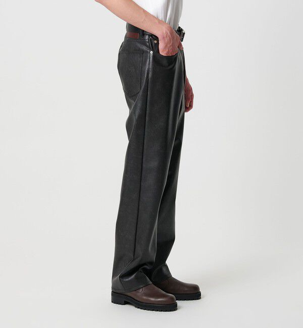 MONKEY TIME「レザーライク 5P パンツ」|チノ|