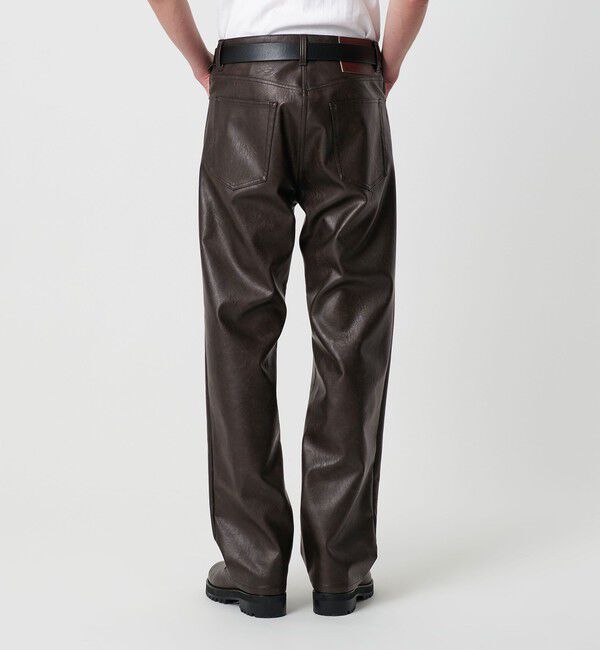 MONKEY TIME「レザーライク 5P パンツ」|チノ|