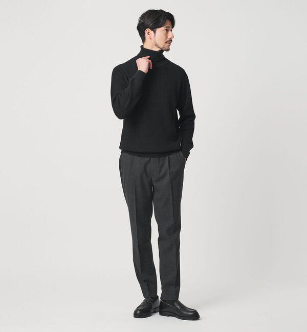 BEAUTY&YOUTH UNITED ARROWS「【WEB限定 WARDROBE SMART】マシーンウォッシャブル ウールミックス アゼ タートルネック」|ニット・セーター|