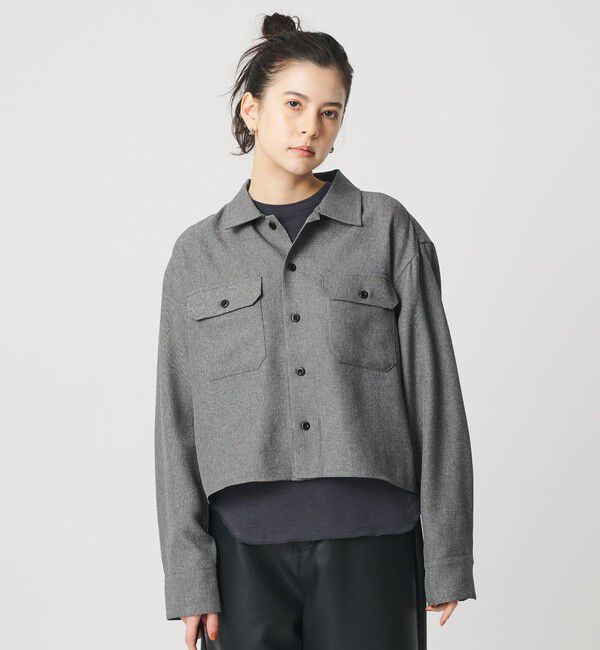 BEAUTY&YOUTH UNITED ARROWS「【WEB限定】ポリエステル ワイドショートシャツ」|シャツ・ブラウス|