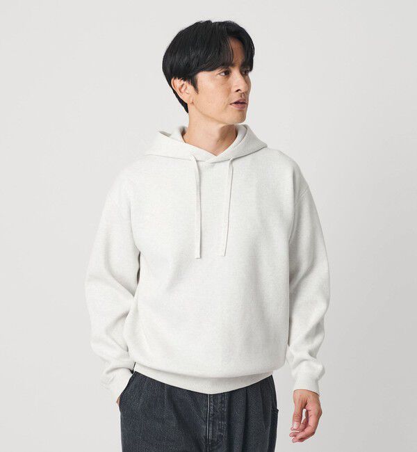 BEAUTY&YOUTH UNITED ARROWS「ミラノリブ ニット スウェットパーカー」|ニット・セーター|