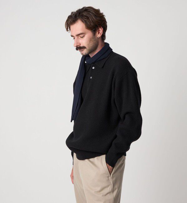 STEVEN ALAN「＜Steven Alan＞ オーストラリアンラムズウール ポロカラー ニット NARROW」|ニット・セーター|