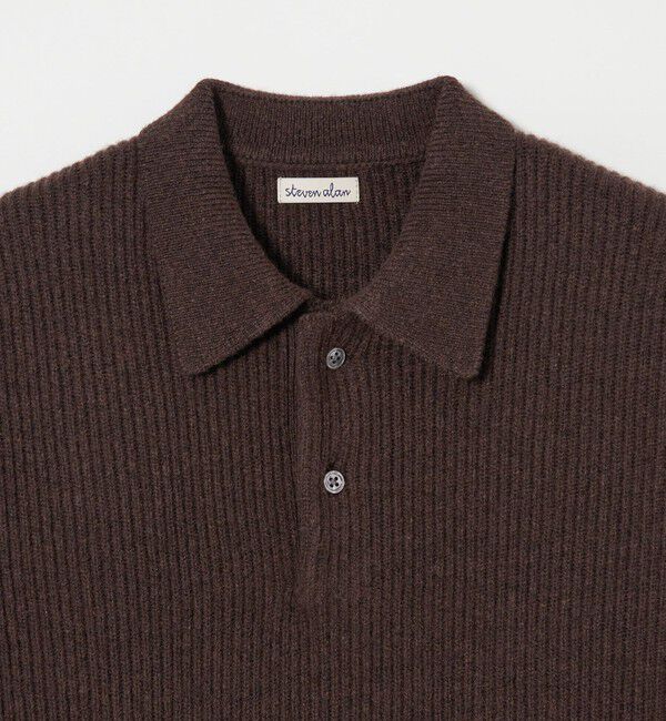 STEVEN ALAN「＜Steven Alan＞ オーストラリアンラムズウール ポロカラー ニット NARROW」|ニット・セーター|
