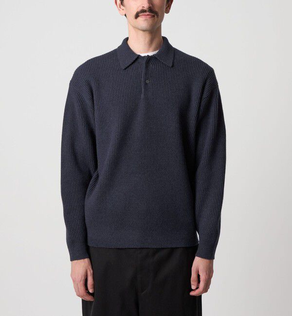 STEVEN ALAN「＜Steven Alan＞ オーストラリアンラムズウール ポロカラー ニット NARROW」|ニット・セーター|