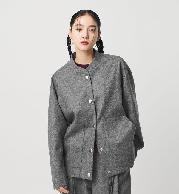BEAUTY&YOUTH UNITED ARROWS「毛ブレンド スナップブルゾン」|ブルゾン・スタジャン|