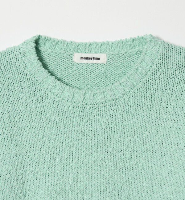 MONKEY TIME「コットン スラブ クルーネック」|ニット・セーター|