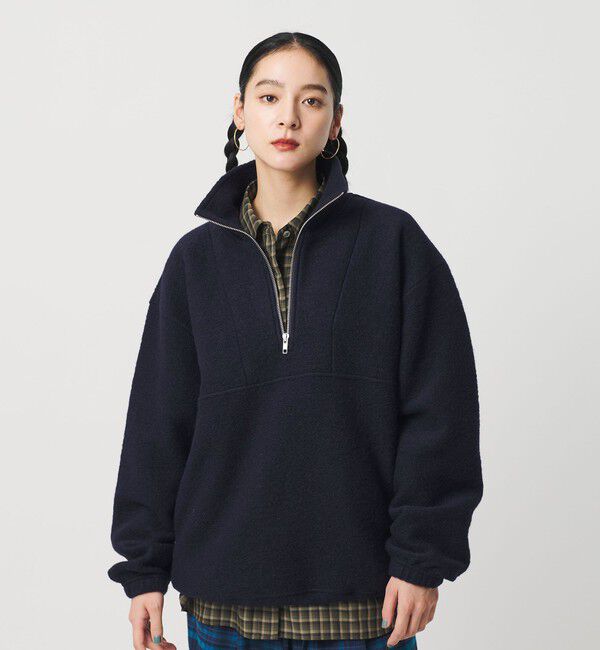 BEAUTY&YOUTH UNITED ARROWS「ハーフジップ エルボーパッチ プルオーバー」|Tシャツ・カットソー|