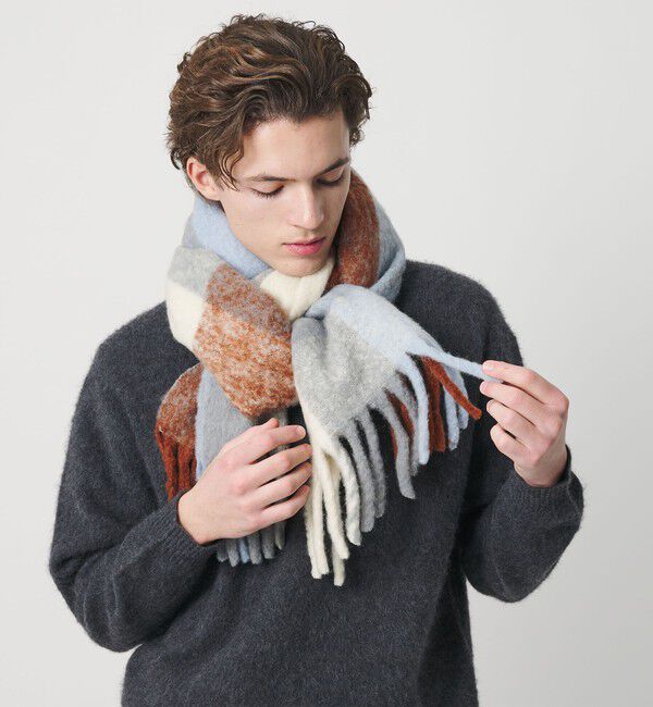 BEAUTY&YOUTH UNITED ARROWS「ブラッシュド ブロックチェック マフラー」|マフラー|BRICK