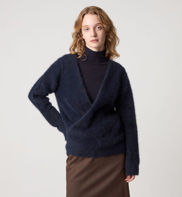 STEVEN ALAN「＜Steven Alan＞ウール フォックス カシュクール カーディガン」|カーディガン|NAVY
