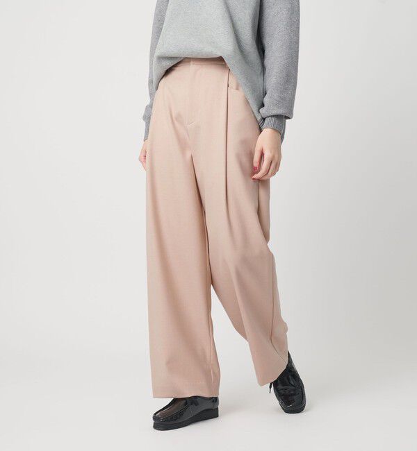 BEAUTY&YOUTH UNITED ARROWS「ウールブレンド ツイルバックゴムパンツ ウォッシャブル」|その他|PINK