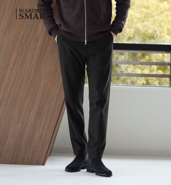 BEAUTY&YOUTH UNITED ARROWS「【WEB限定 WARDROBE SMART】ポリエステル レーヨン アクリル サキソニー スキニー イージーパンツ」|チノ|