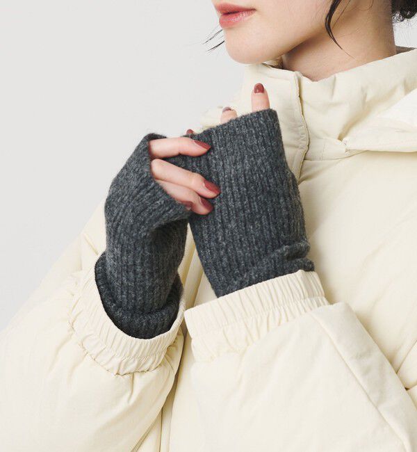 BEAUTY&YOUTH UNITED ARROWS「ソフト フィンガーレス グローブ」|手袋|MD.GRAY