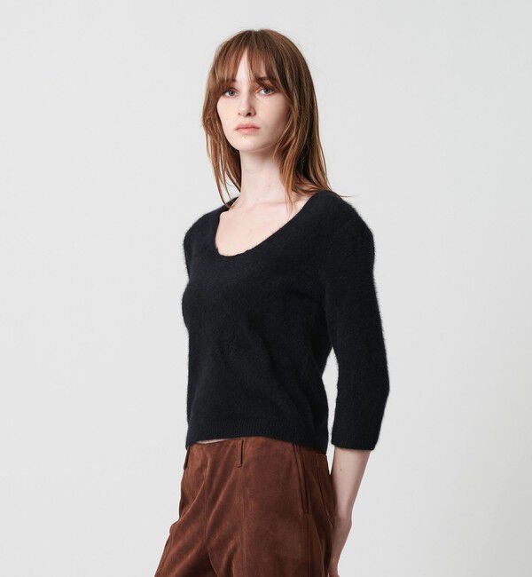 ATTISESSION「＜ATTISESSION＞ディープ ネック ニット トップス」|ニット・セーター|