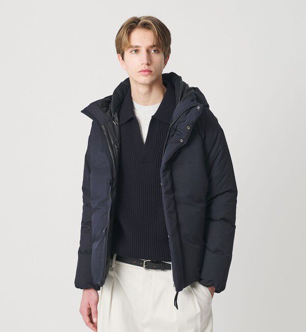 BEAUTY&YOUTH UNITED ARROWS「 小松マテーレ リラックス フード ダウンジャケット 700FP 撥水機能」|ダウン|NAVY