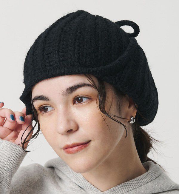 BEAUTY&YOUTH UNITED ARROWS「2WAY イヤー ニットキャップ 」|ニット帽|BLACK