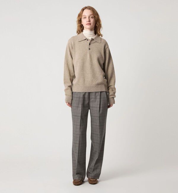 STEVEN ALAN「＜Steven Alan＞メランジ タック ワイド パンツ」|スラックス|