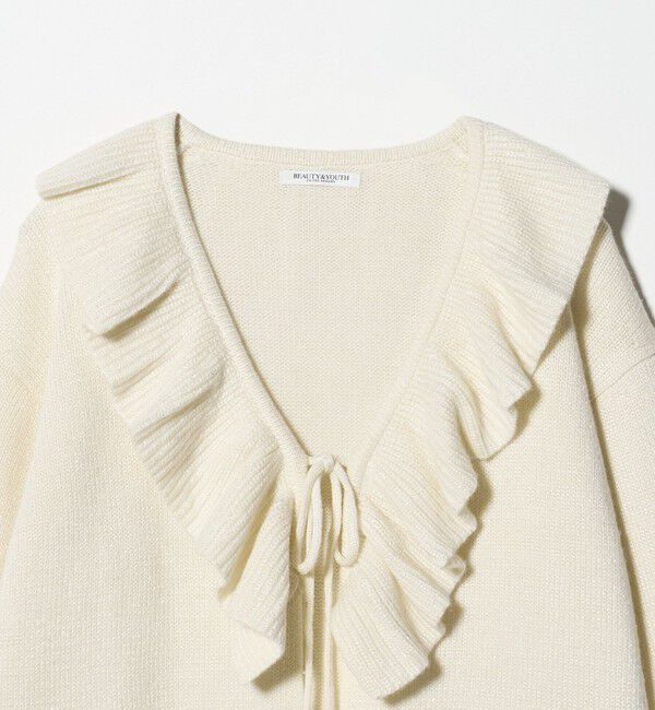 BEAUTY&YOUTH UNITED ARROWS「ウールレーヨン ラッフルフリル ニットカーディガン」|カーディガン|