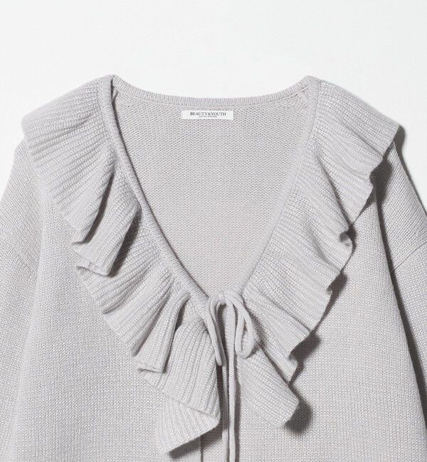 BEAUTY&YOUTH UNITED ARROWS「ウールレーヨン ラッフルフリル ニットカーディガン」|カーディガン|