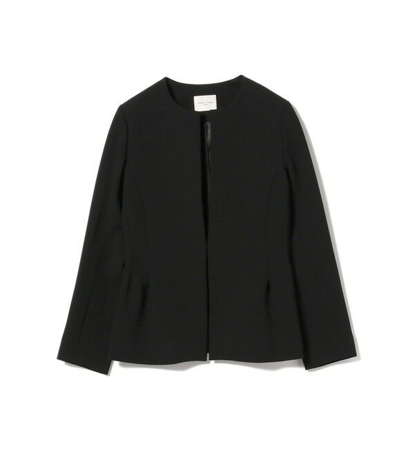 Demi-Luxe BEAMS 「トリアセ ペプラムジャケット＊」|ノーカラージャケット|