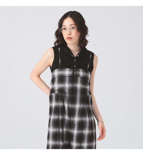Ray BEAMS 「チェック キャミソール サロペット」|オールインワン|