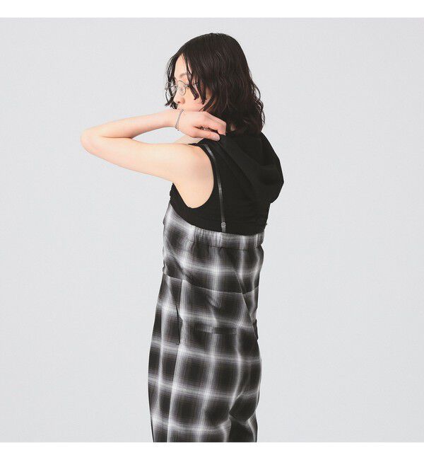Ray BEAMS 「チェック キャミソール サロペット」|オールインワン|