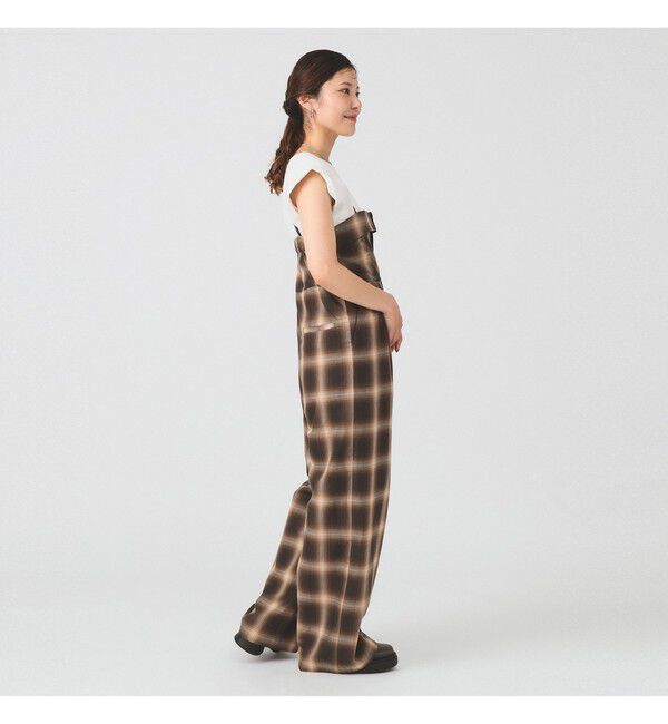 Ray BEAMS 「チェック キャミソール サロペット」|オールインワン|