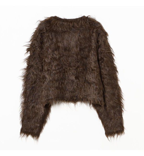 Ray BEAMS 「RBS / ミックスシャギー クルーネック カーディガン」|カーディガン|