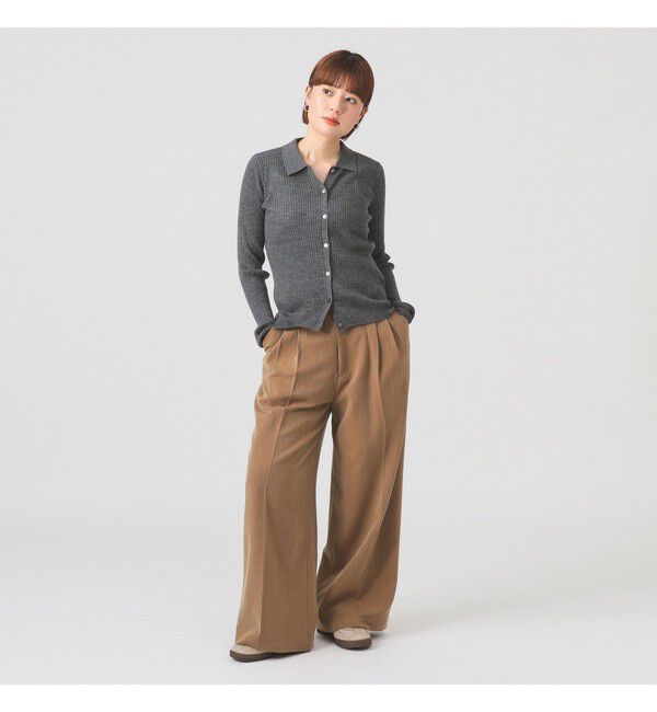 Ray BEAMS 「リブ ポロ カーディガン」|ニット・セーター|