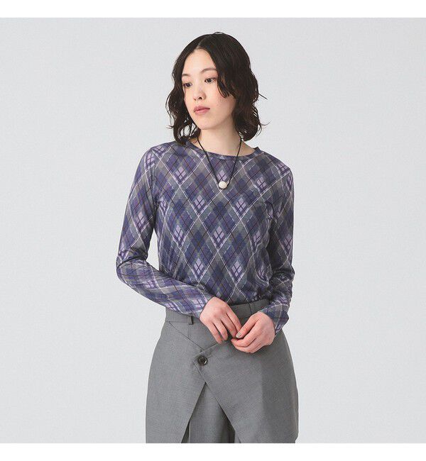 Ray BEAMS 「アーガイルプリント クルーネック トップス」|その他|