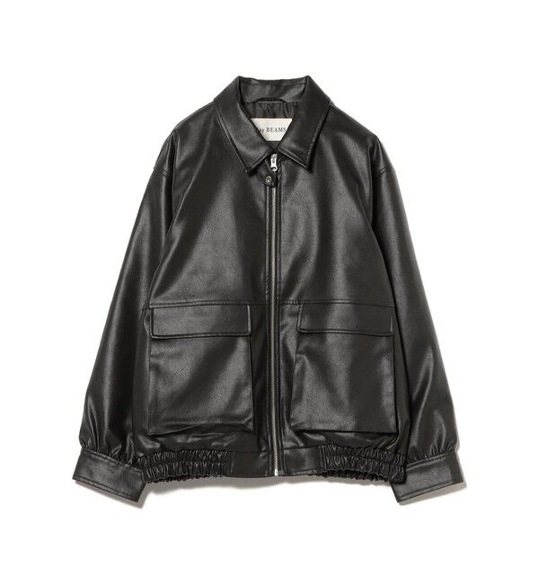 Ray BEAMS 「フェイクレザー フライト ジャケット」|ブルゾン・スタジャン|