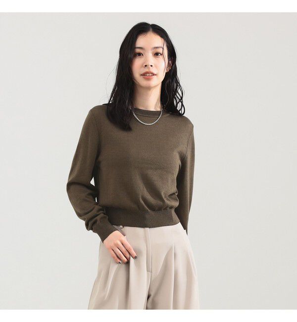 Demi-Luxe BEAMS 「TAN / テンセルウール ロングスリーブ Tシャツ」|ニット・セーター|