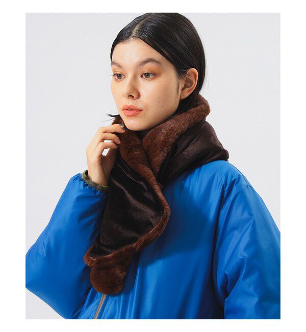 BEAMSBOY「【別注】INFIELDER DESIGN / ボア ファー マフラー」|マフラー|BROWN