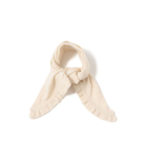 BEAMSBOY「ちび フリル 三角 ストール」|マフラー|OFF_WHT