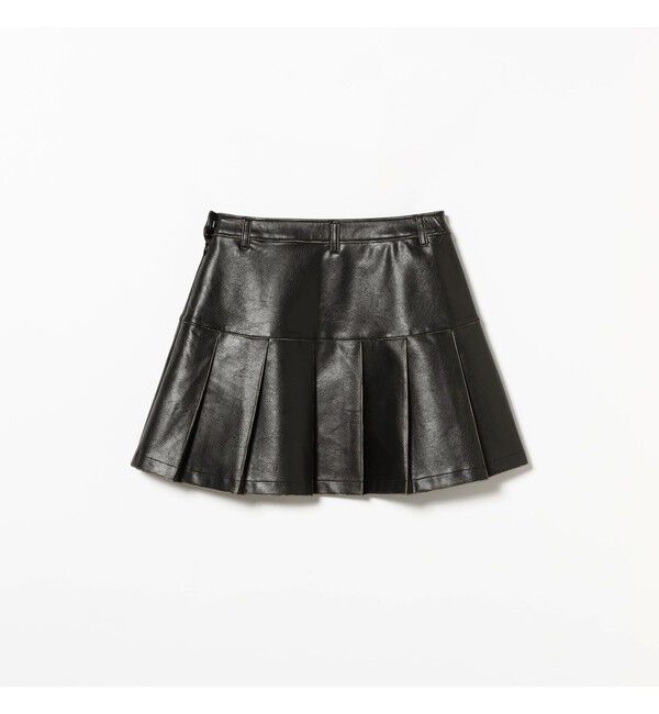 Ray BEAMS 「フェイクレザー プリーツ ミニ スカート」|スカート|