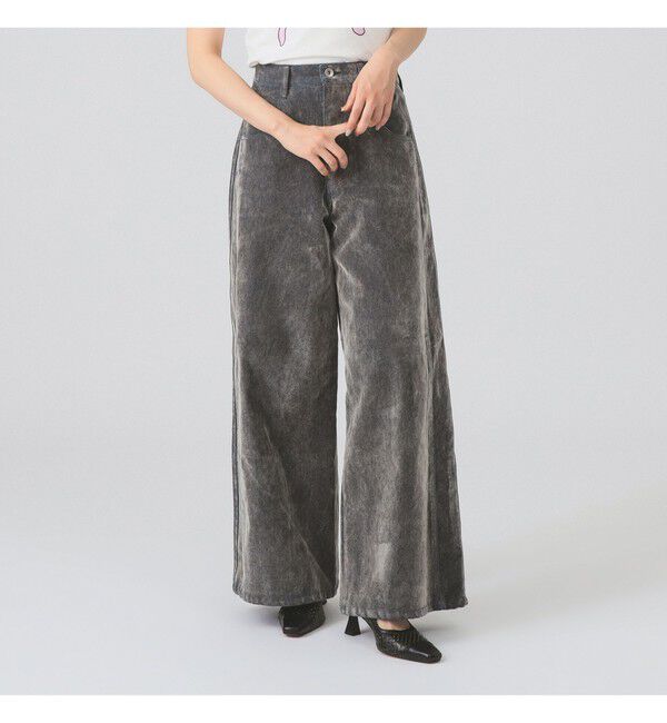 Ray BEAMS 「フロッキー デニム ワイド パンツ」|デニム|