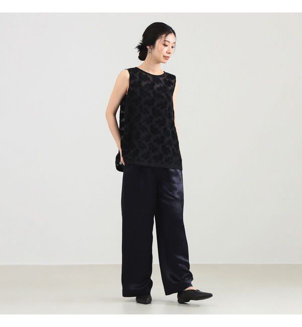 Demi-Luxe BEAMS 「アセテート サテン ワイドパンツ」|チノ|