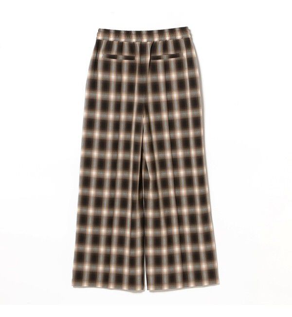 Ray BEAMS 「オンブレチェック ワイド パンツ」|チノ|