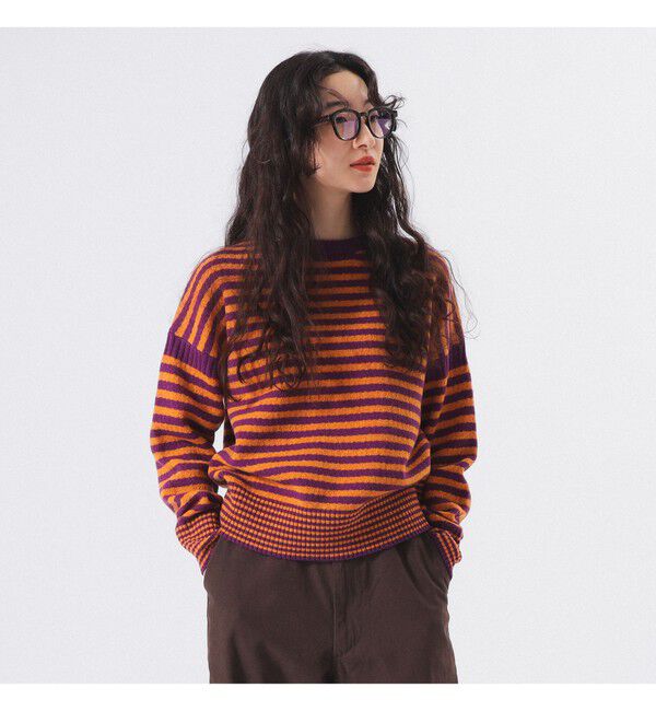 BEAMSBOY「7ゲージ ボーダー クルー ニット」|ニット・セーター|