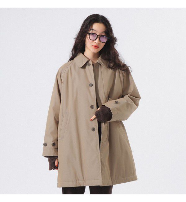 BEAMSBOY「コットン ポリエステル シャンブレー ステンカラー コート」|ダッフルコート|